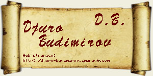 Đuro Budimirov vizit kartica